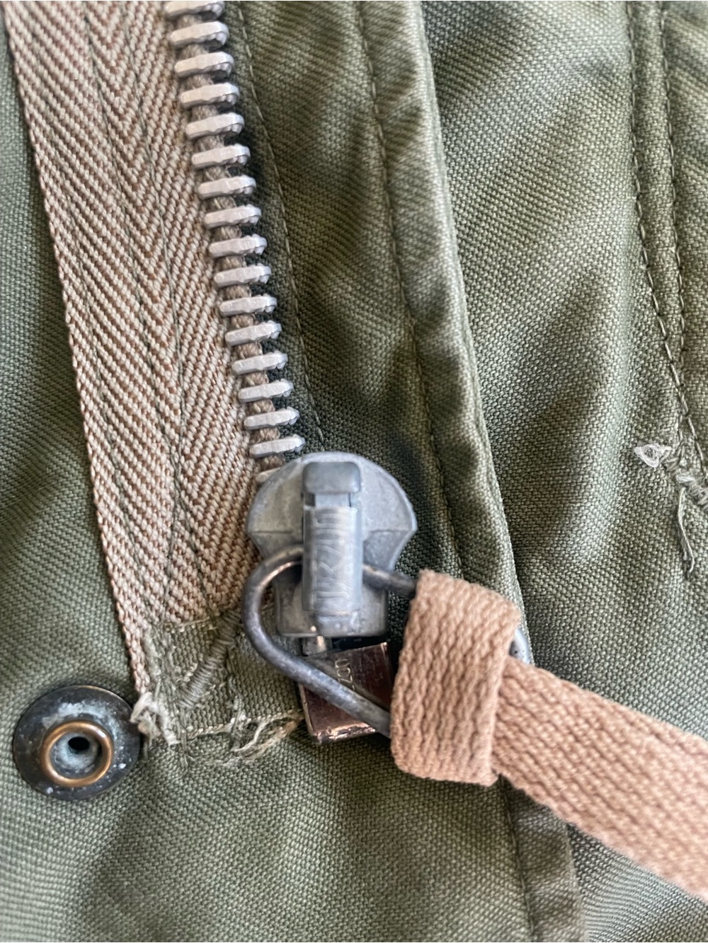 Vtg M1951 Field Jacket. Size Small/Short *flaws* - Picture 5 of 11